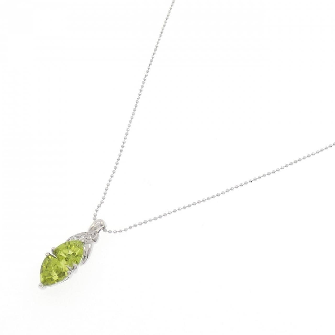 PT900/PT850 ペリドット ネックレス 2.73CT