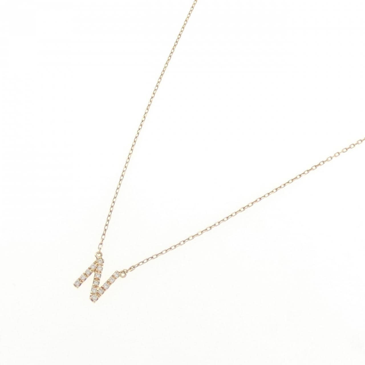 アーカー イニシャル ネックレス 0.05CT