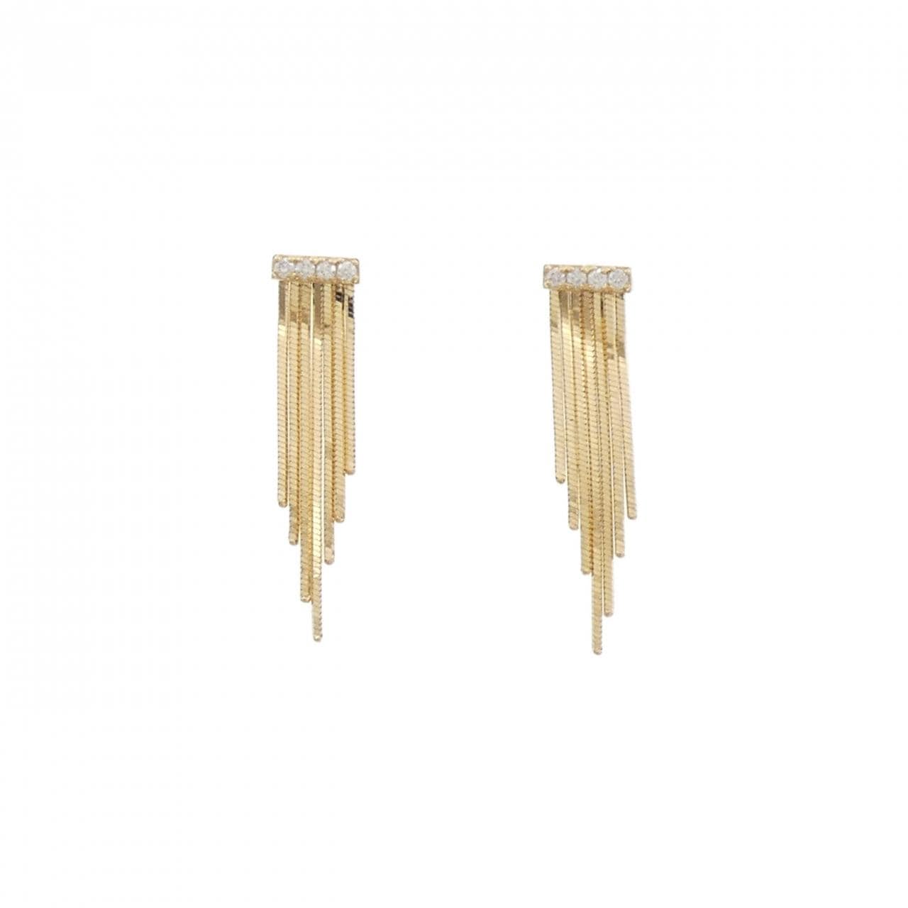 K18YG ダイヤモンド ピアス 0.04CT