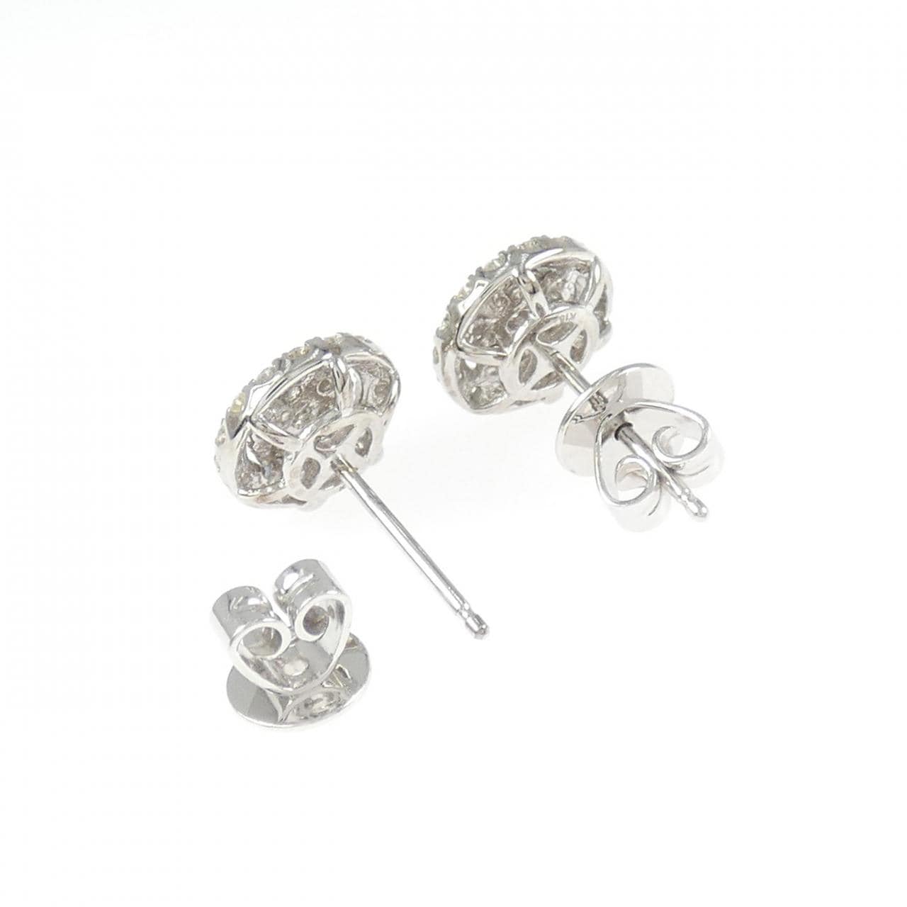 K18WG ダイヤモンド ピアス 0.60CT