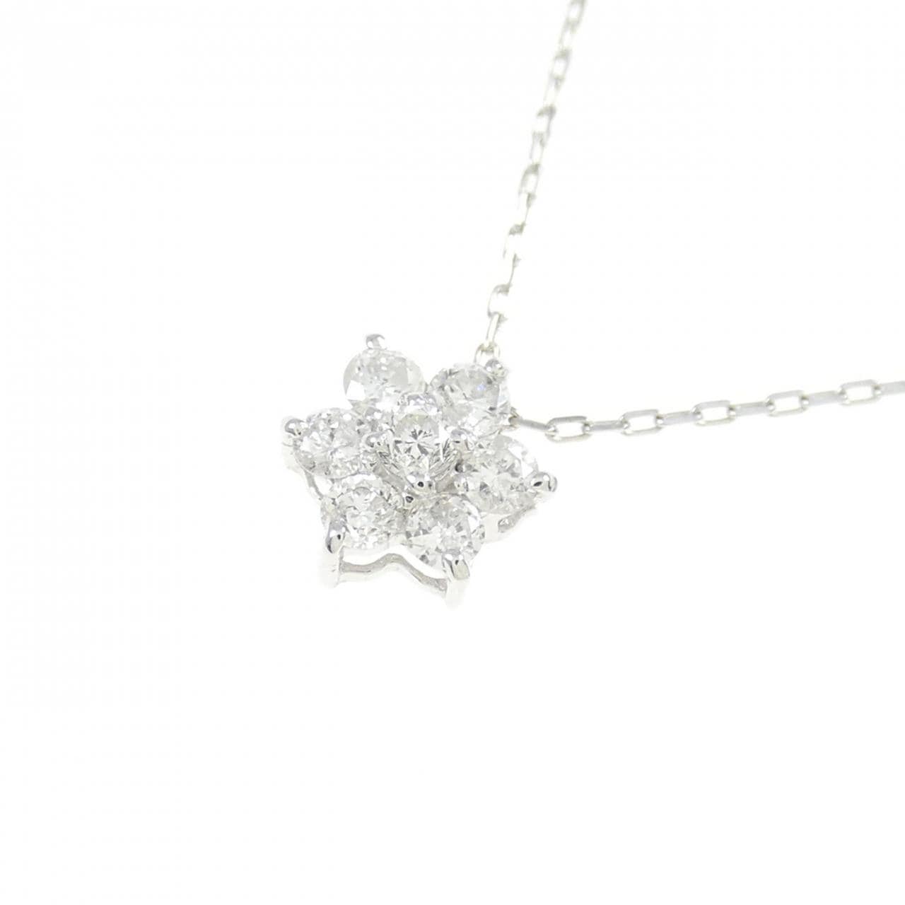 K18WG ダイヤモンド ネックレス 0.20CT