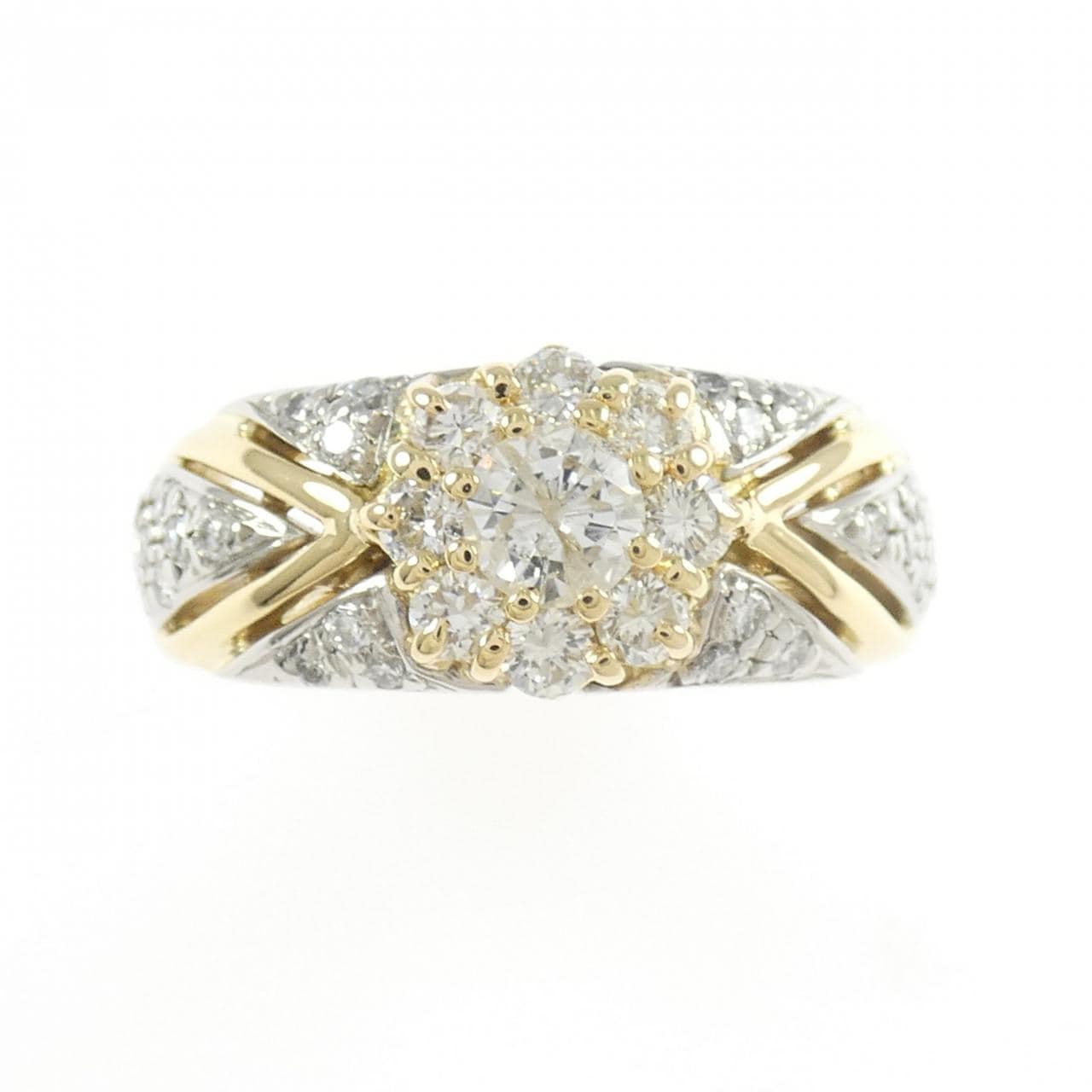 K18YG/PT900 ダイヤモンド リング 0.99CT