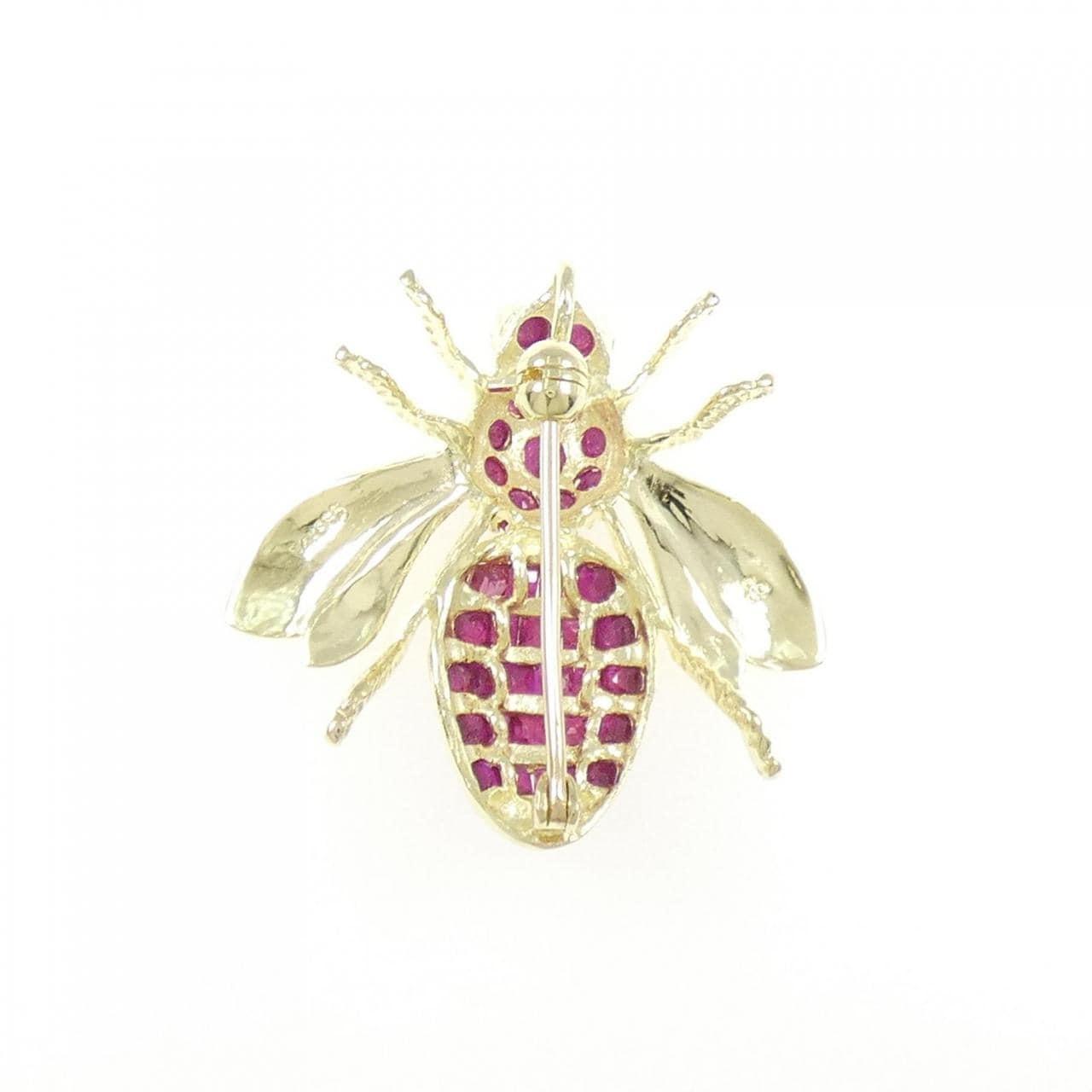 585YG ルビー ブローチ