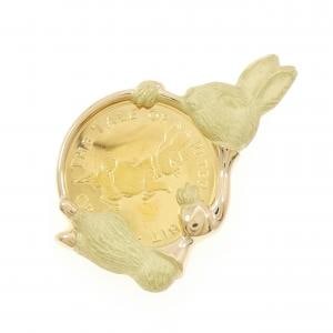 K18YG(枠) コイン ペンダント