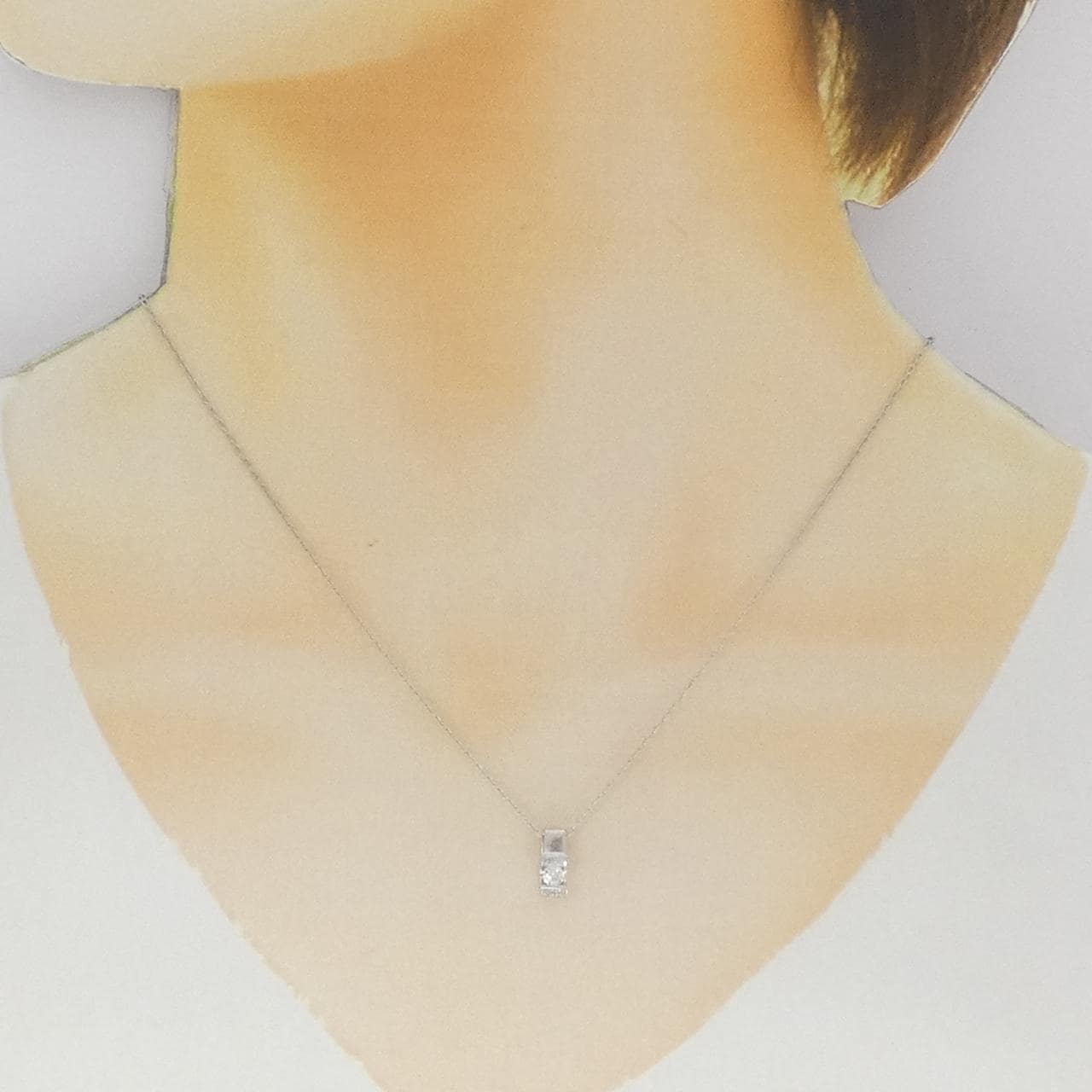 K14WG/K18WG ダイヤモンド ネックレス 0.107CT