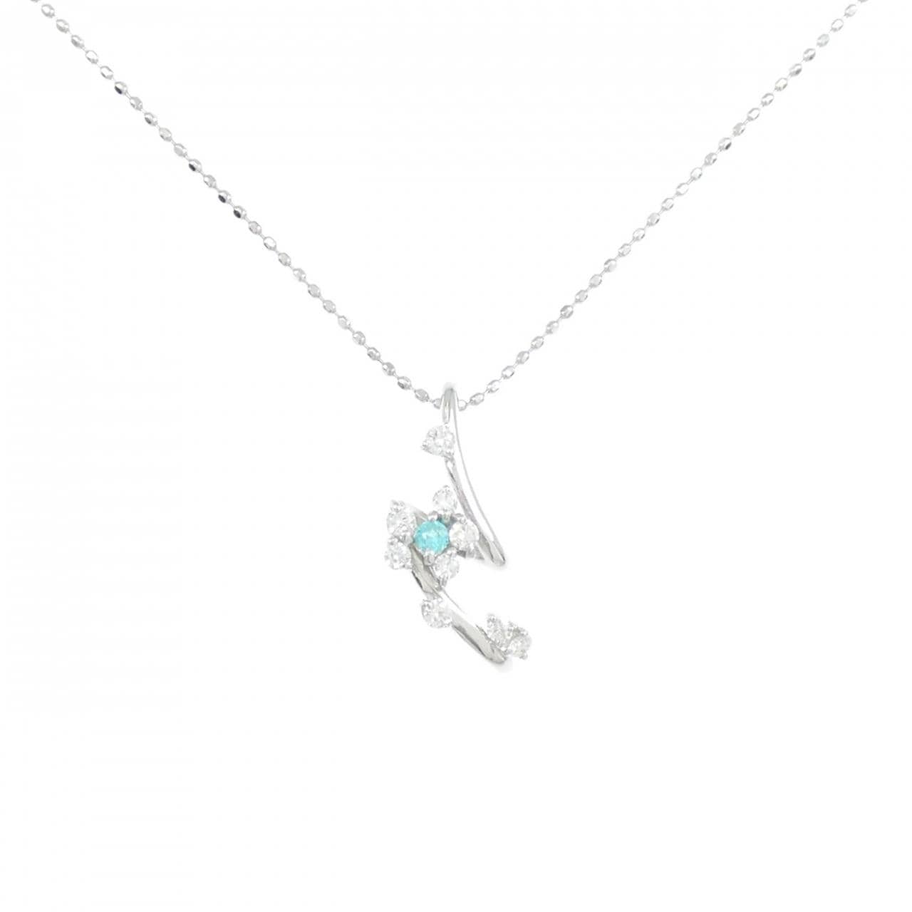 K18WG トルマリン ネックレス 0.04CT