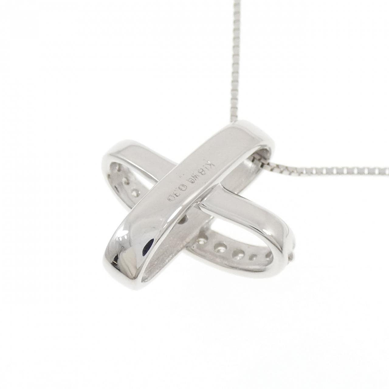 K18WG ダイヤモンド ネックレス 0.30CT