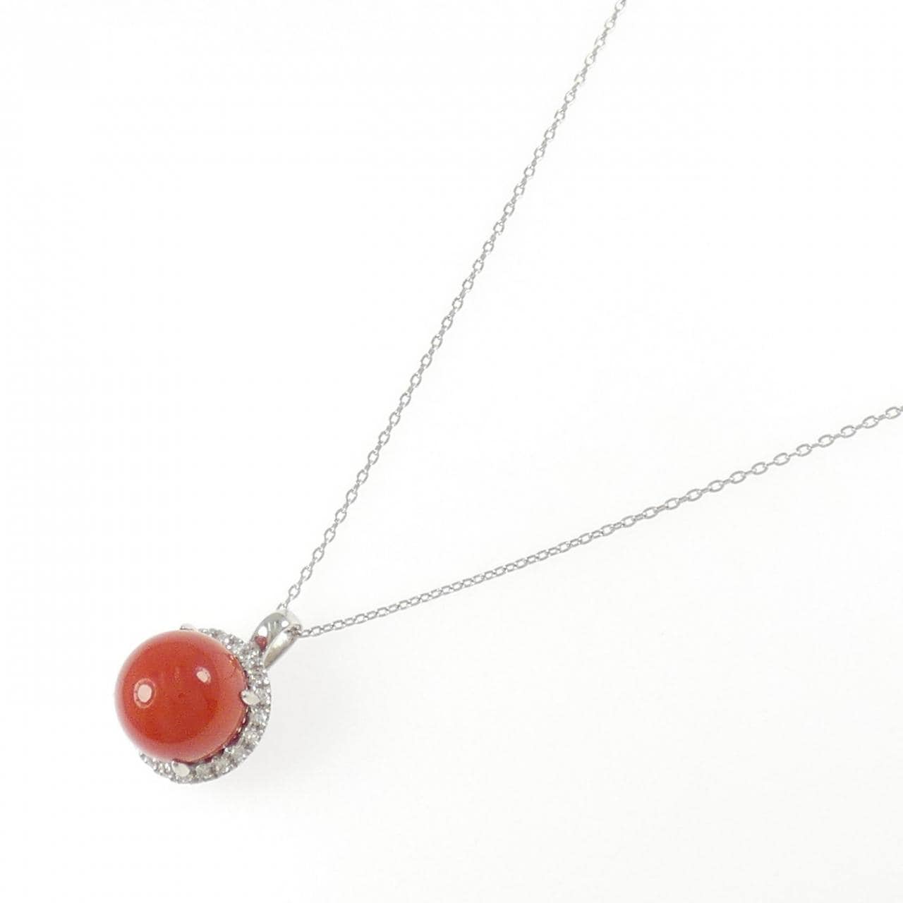 PT900/PT850 サンゴ ネックレス 6.325CT