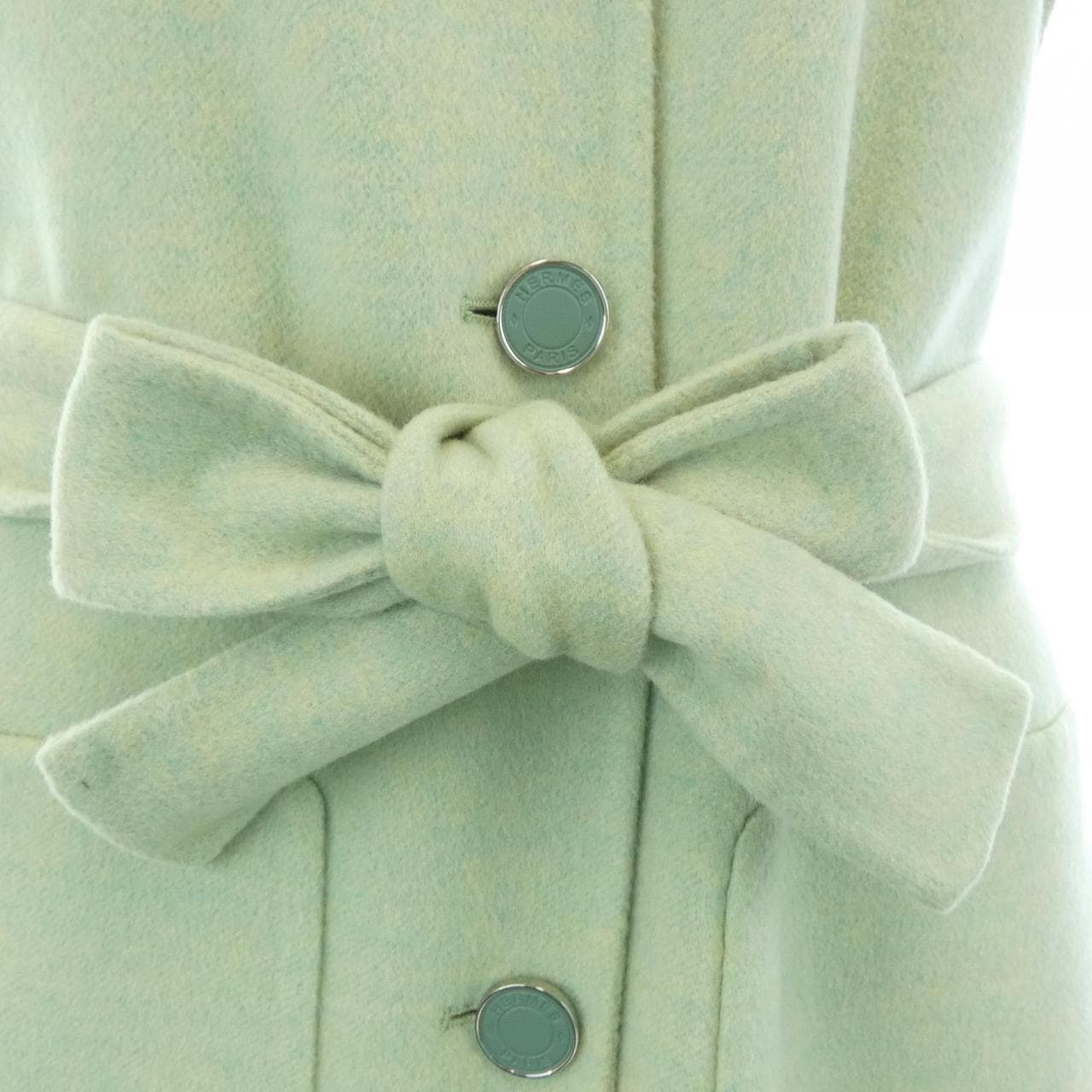 エルメス HERMES クルードセル ラムスキンボタン ダブルフェイス 4H0101DA ロングベスト