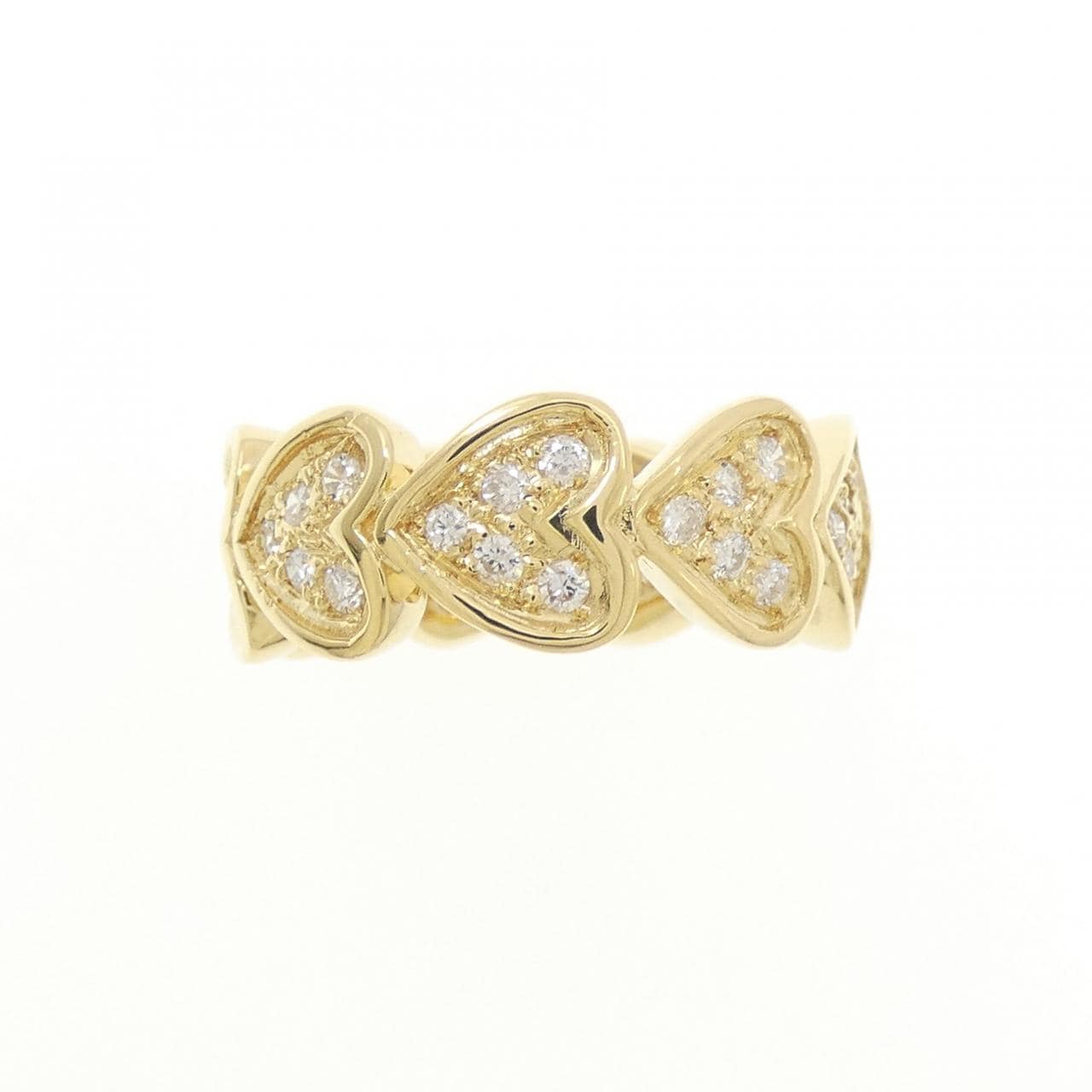 K18YG ハート ダイヤモンド リング 0.60CT