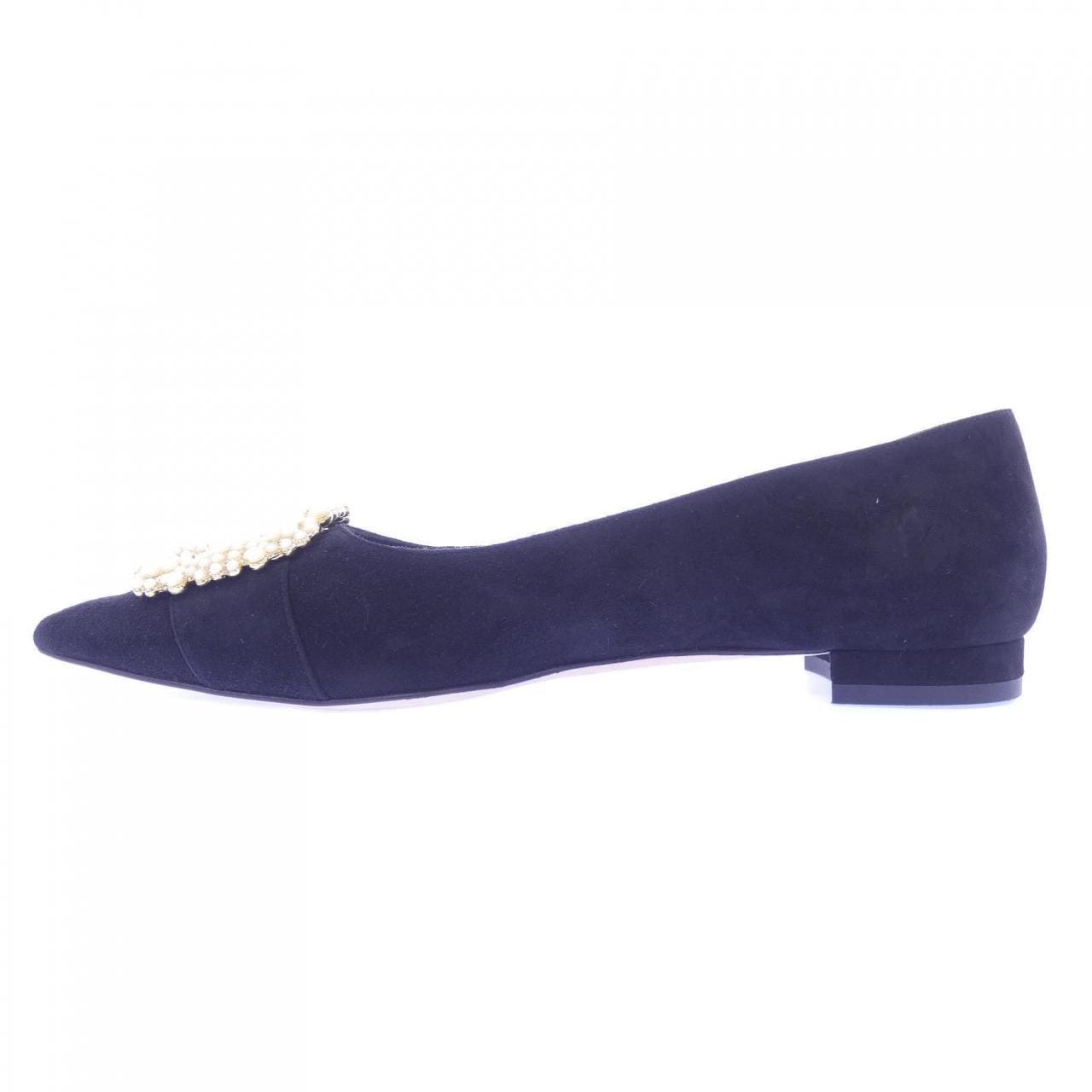 マノロブラニク MANOLO BLAHNIK GIBFLA パール フラットシューズ