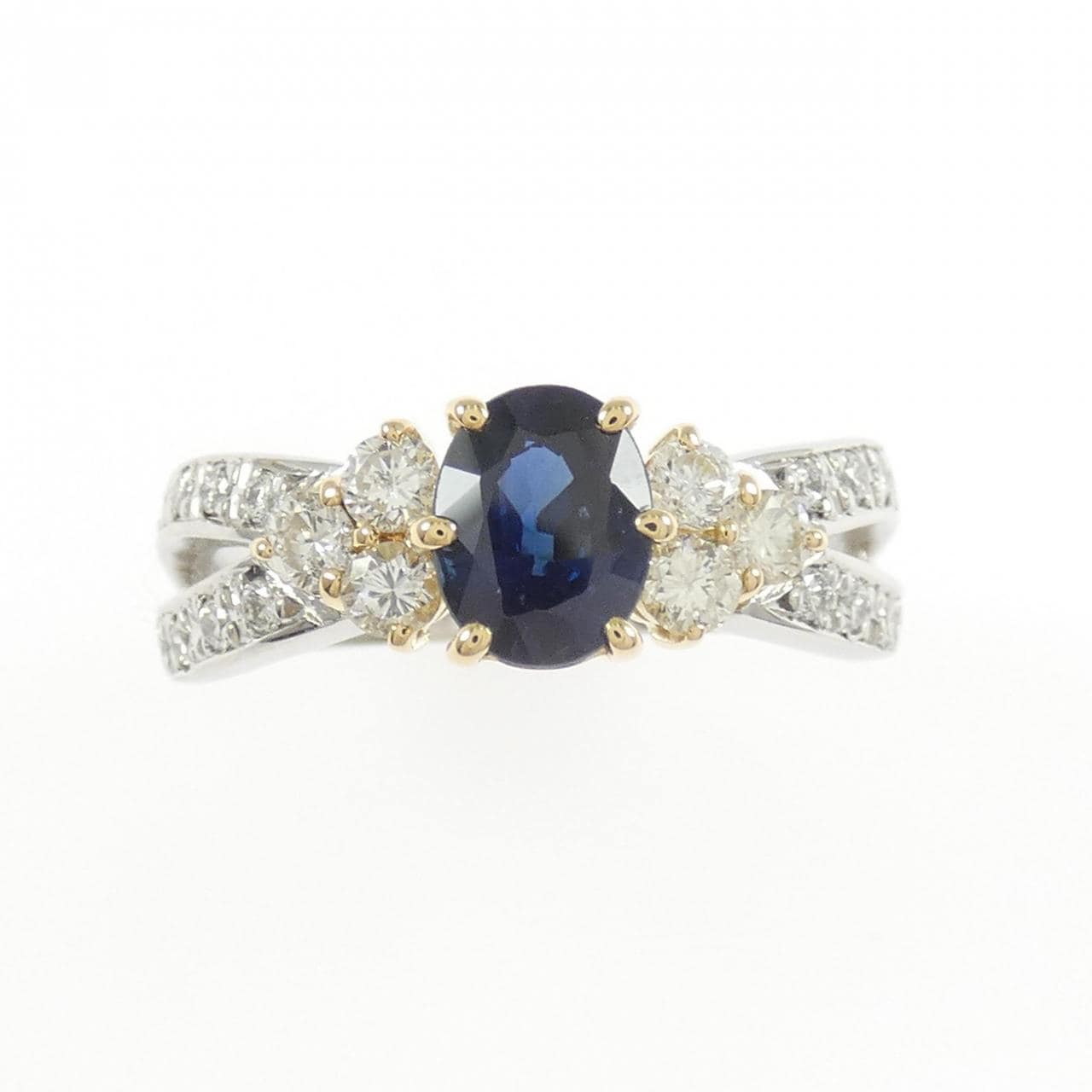 PT900/K18YG サファイヤ リング 0.92CT
