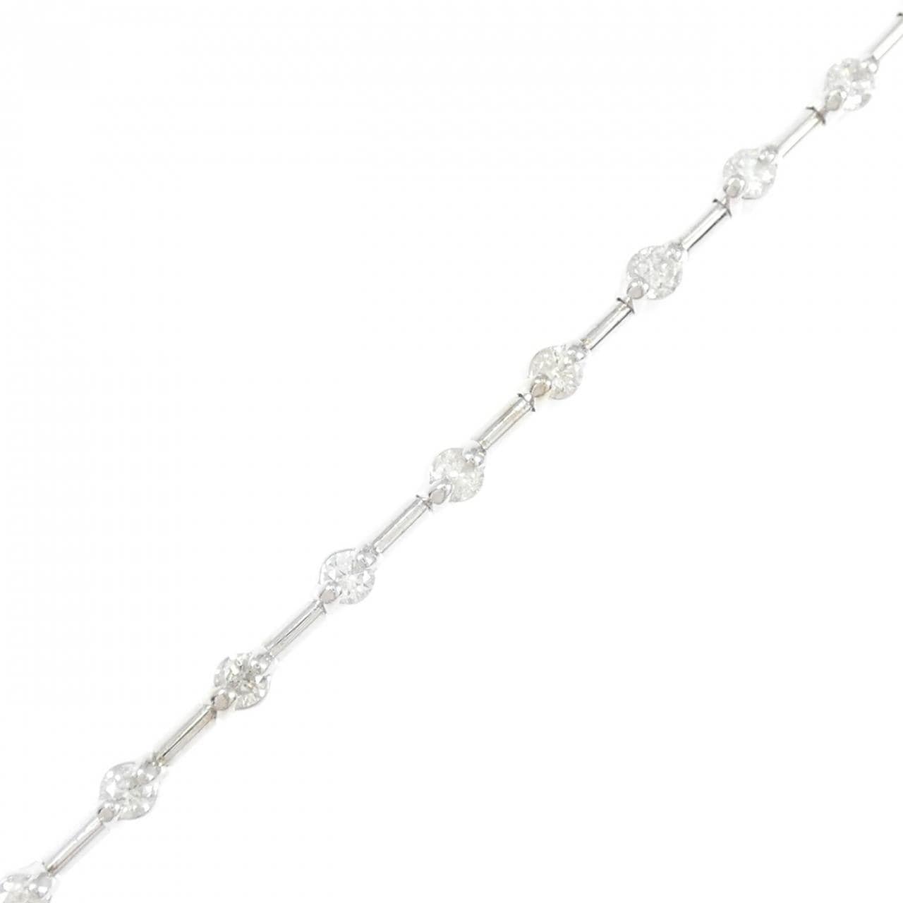 K14WG ダイヤモンド ブレスレット 1.00CT