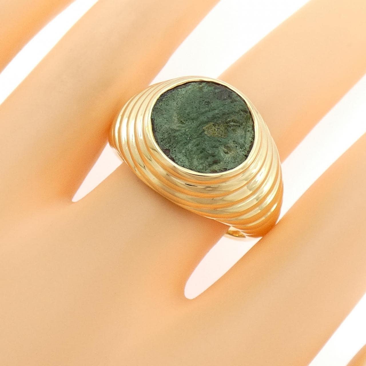 ブルガリ 750YG/ブロンズ リング