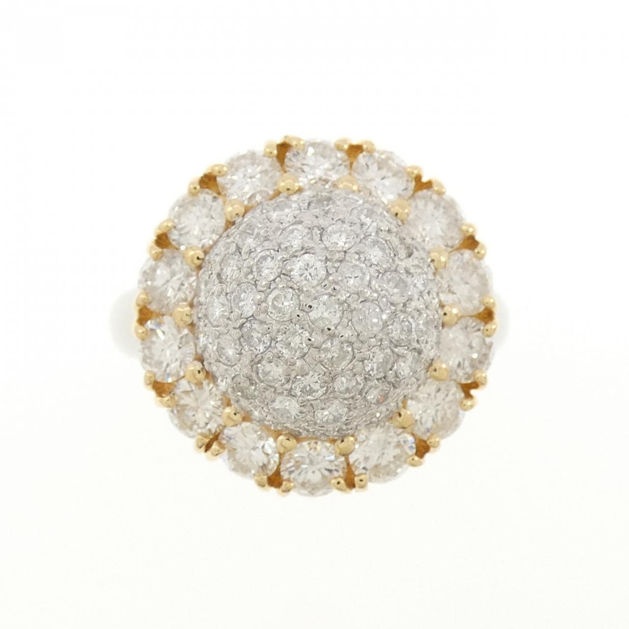 PT900/K18YG ダイヤモンド リング 2.03CT