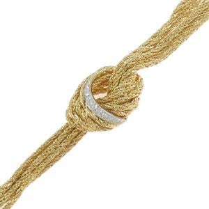 750YG/750WG ダイヤモンド ブレスレット 0.12CT