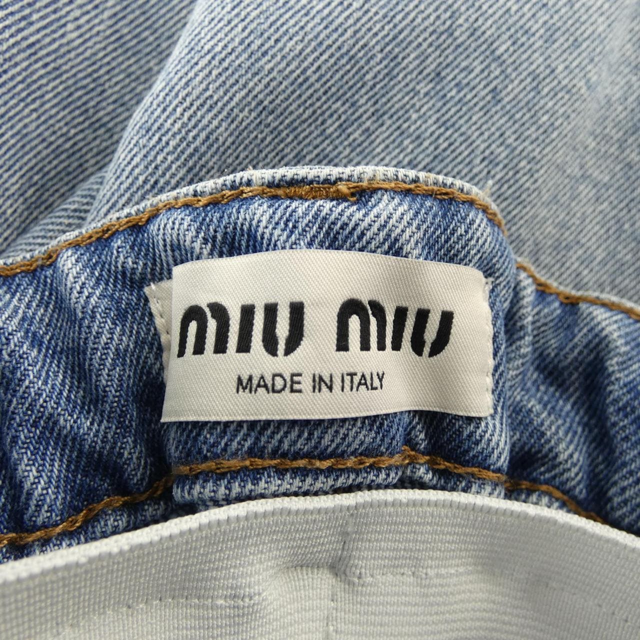 ミュウミュウ MIU MIU MIU MIU ロゴ GWP299 1SXP ジーンズ