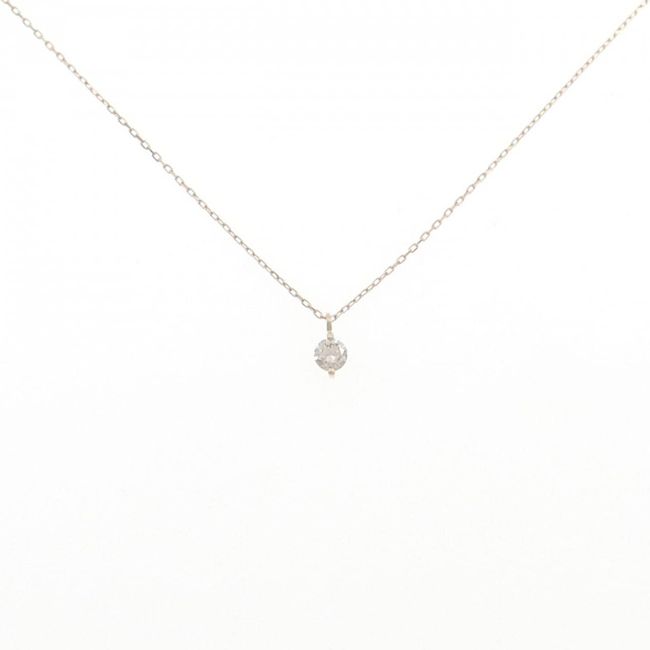 K10YG ソリティア ダイヤモンド ネックレス