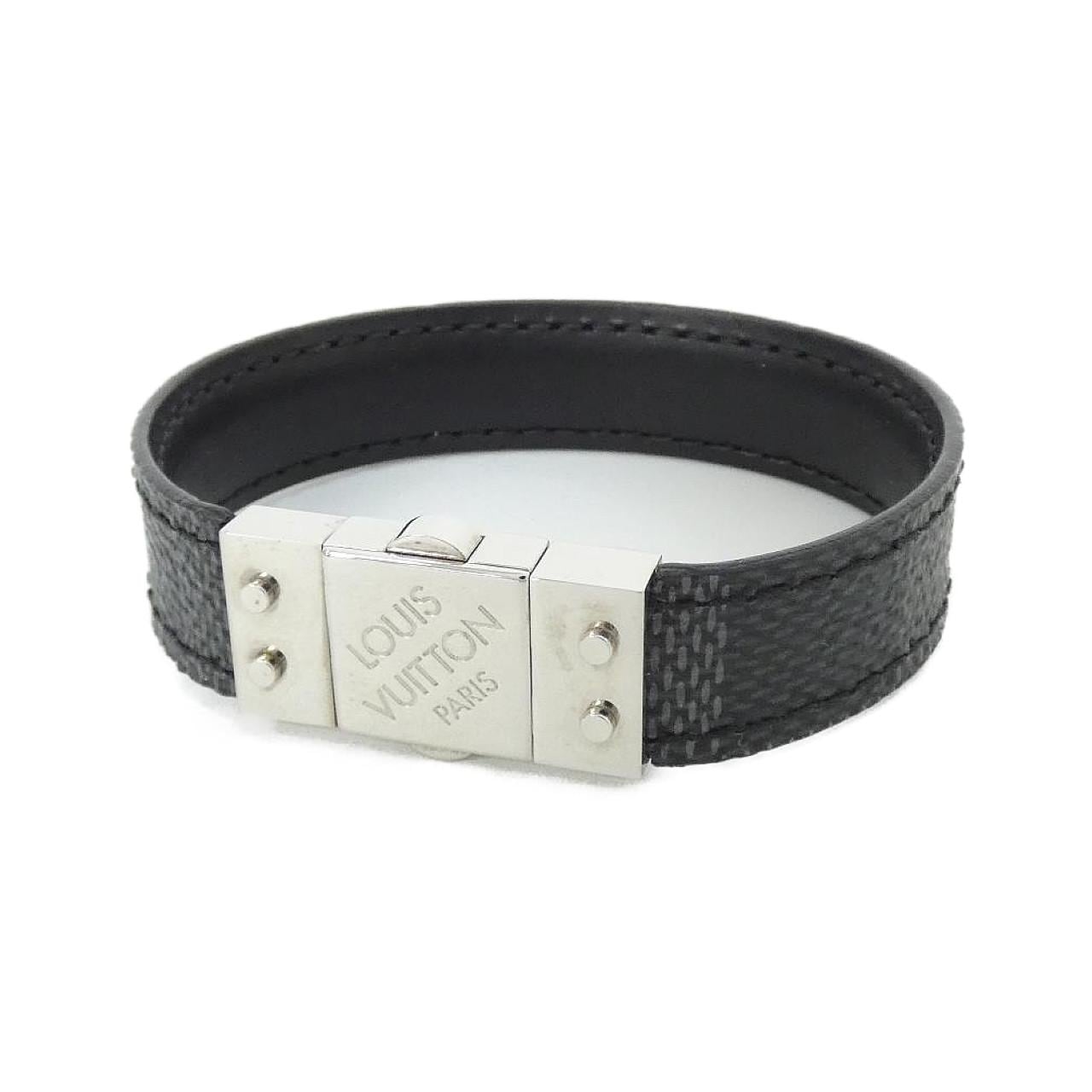 ルイヴィトン ダミエ グラフィット ブラスレ チェックイット 19cm M6606E ブレスレット