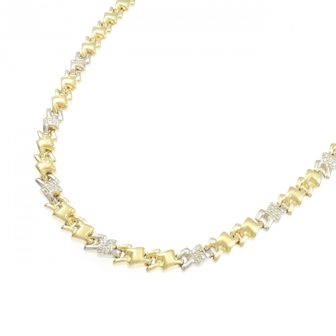 750YG/750WG ダイヤモンド ネックレス 0.31CT