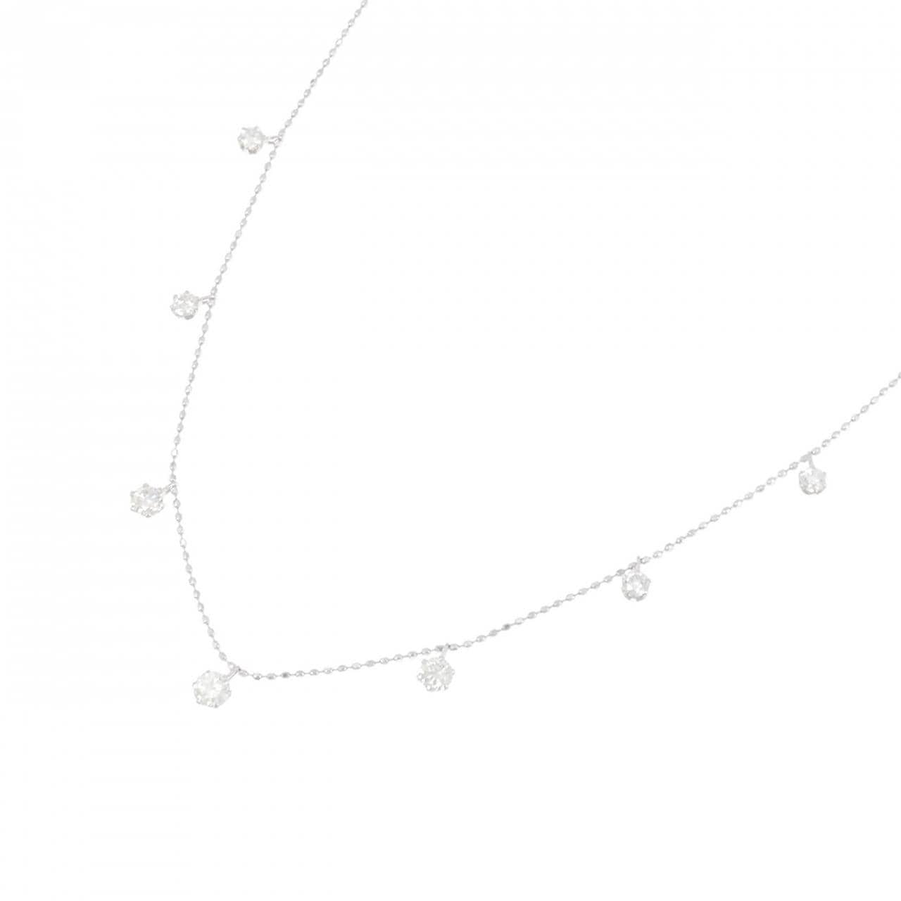 K18WG ダイヤモンド ネックレス 0.70CT