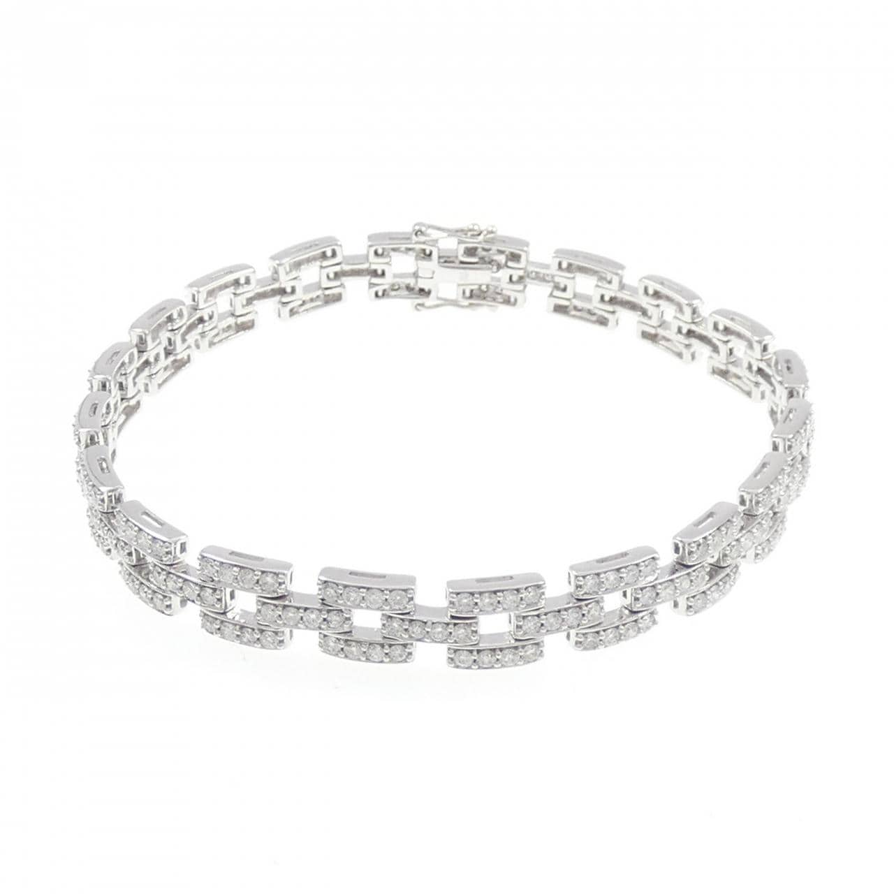 K18WG ダイヤモンド ブレスレット 2.85CT