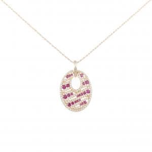 K18PG ルビー ネックレス 0.68CT