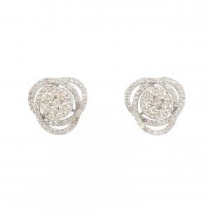 K18WG ダイヤモンド ピアス 1.40CT