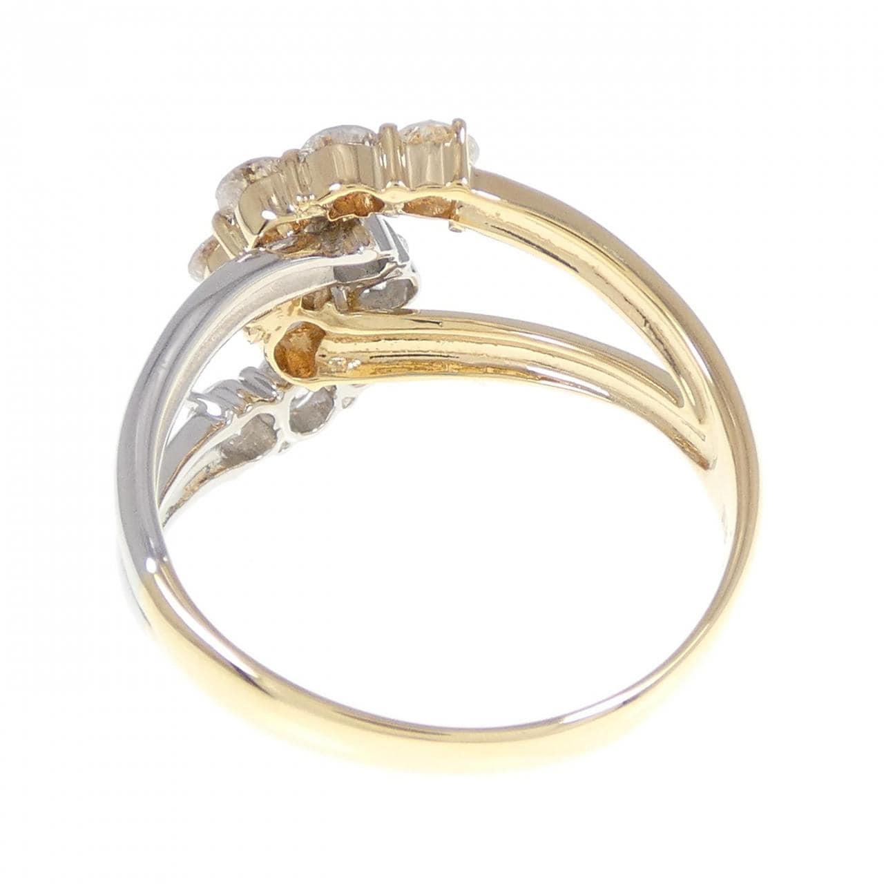 K18YG/PT ダイヤモンド リング 1.05CT