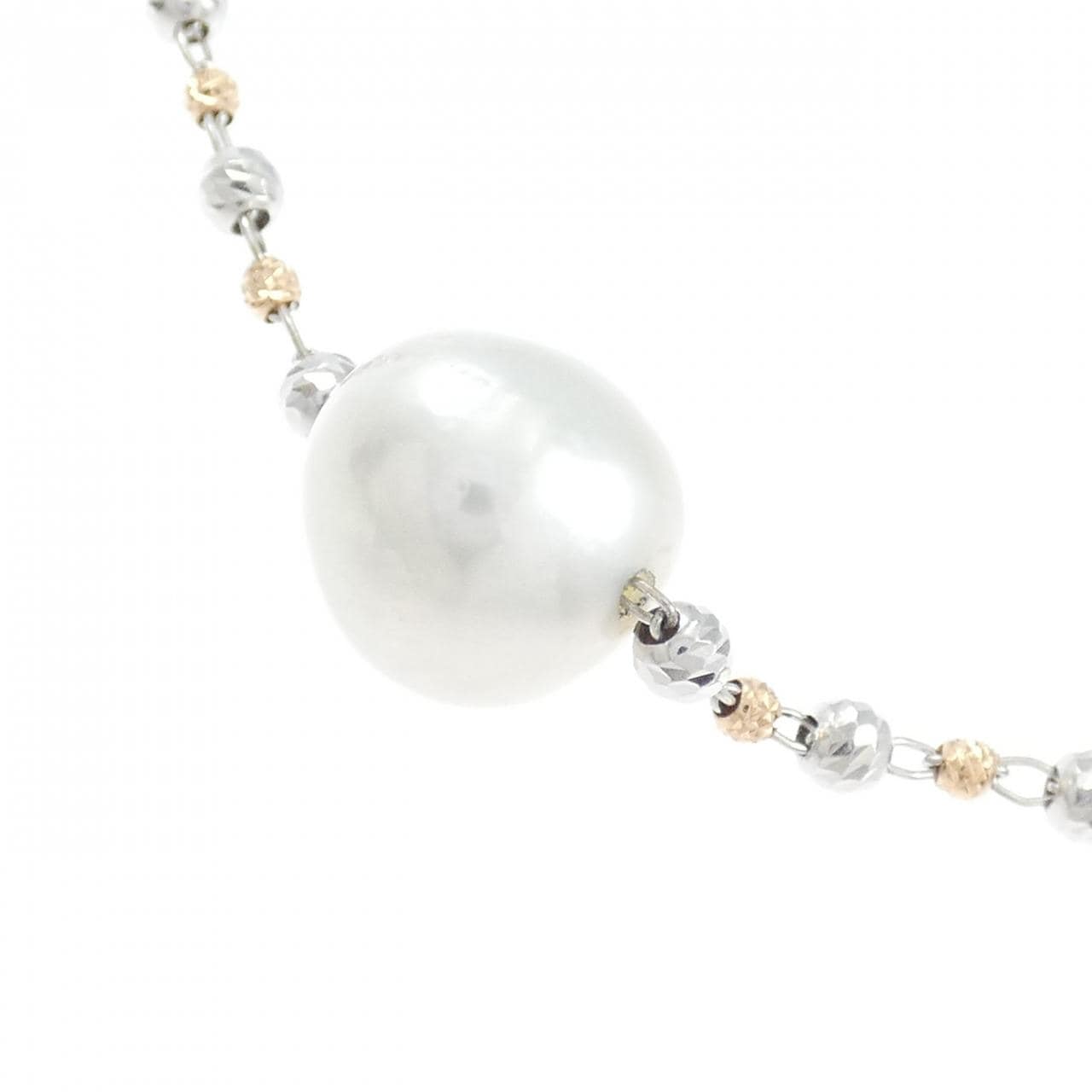 K18PG/K18WG 白蝶パール ネックレス