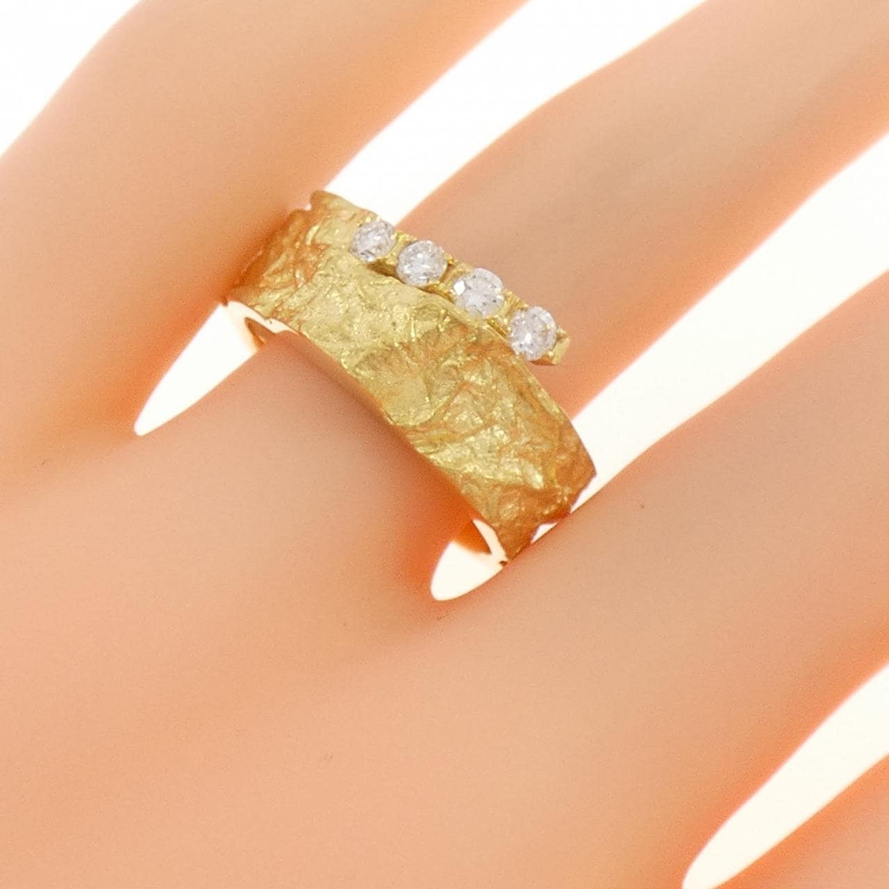 K18YG ダイヤモンド リング 0.243CT