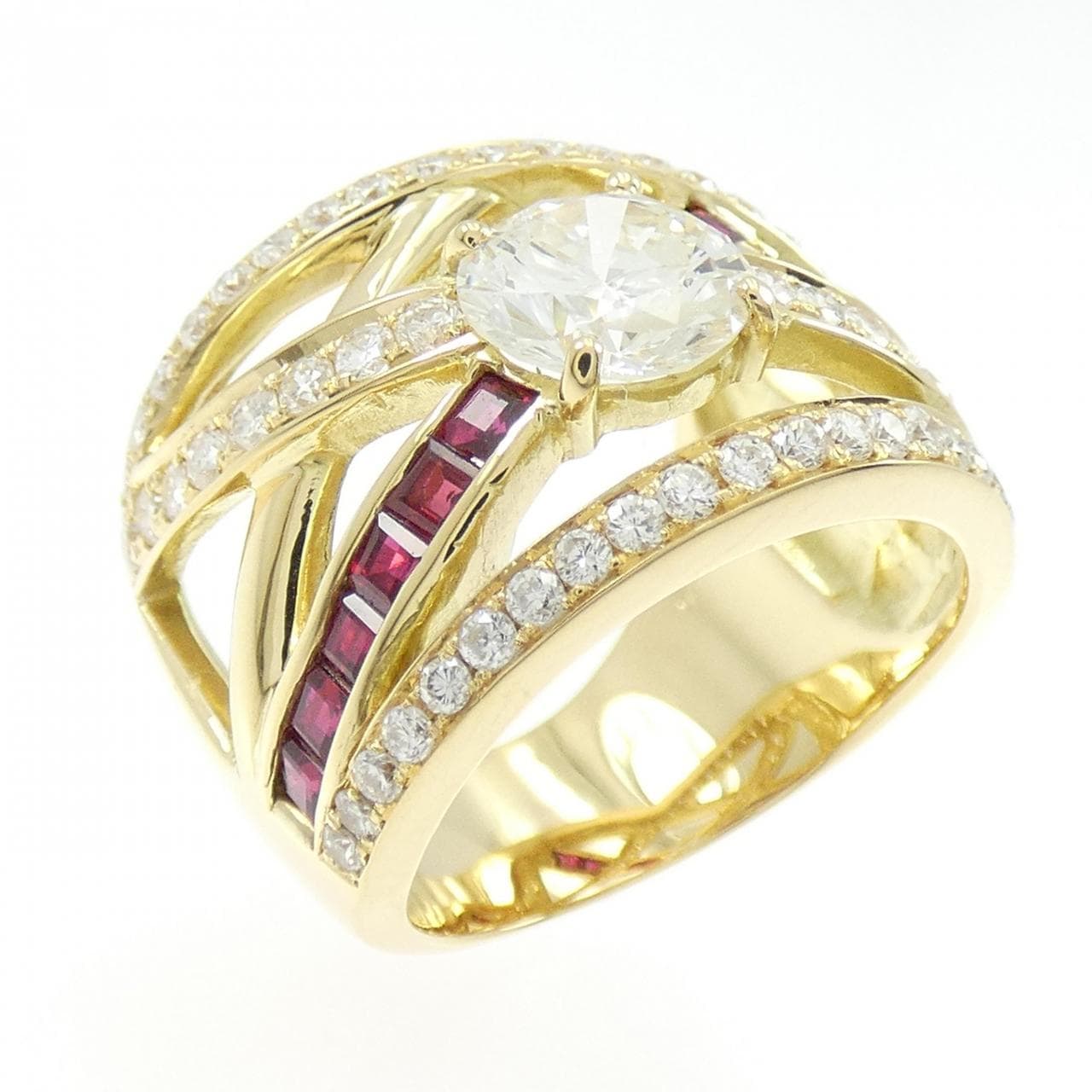 K18YG ダイヤモンド リング 1.289CT J I1 VG