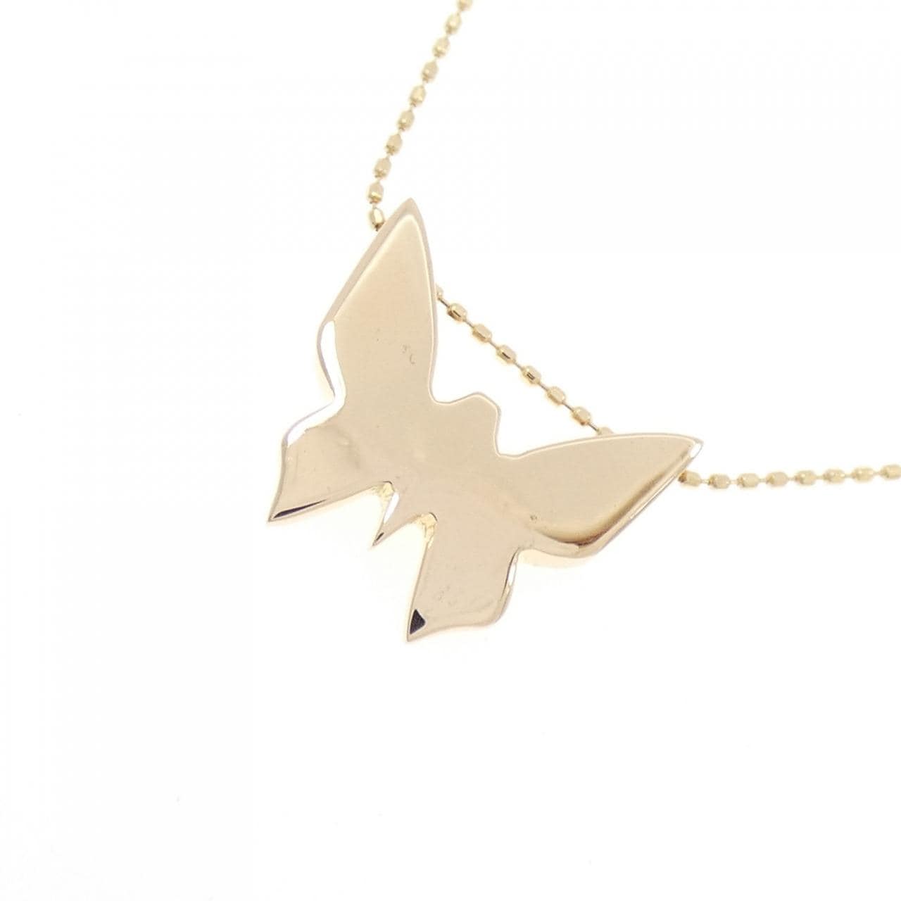 K18YG バタフライ ネックレス