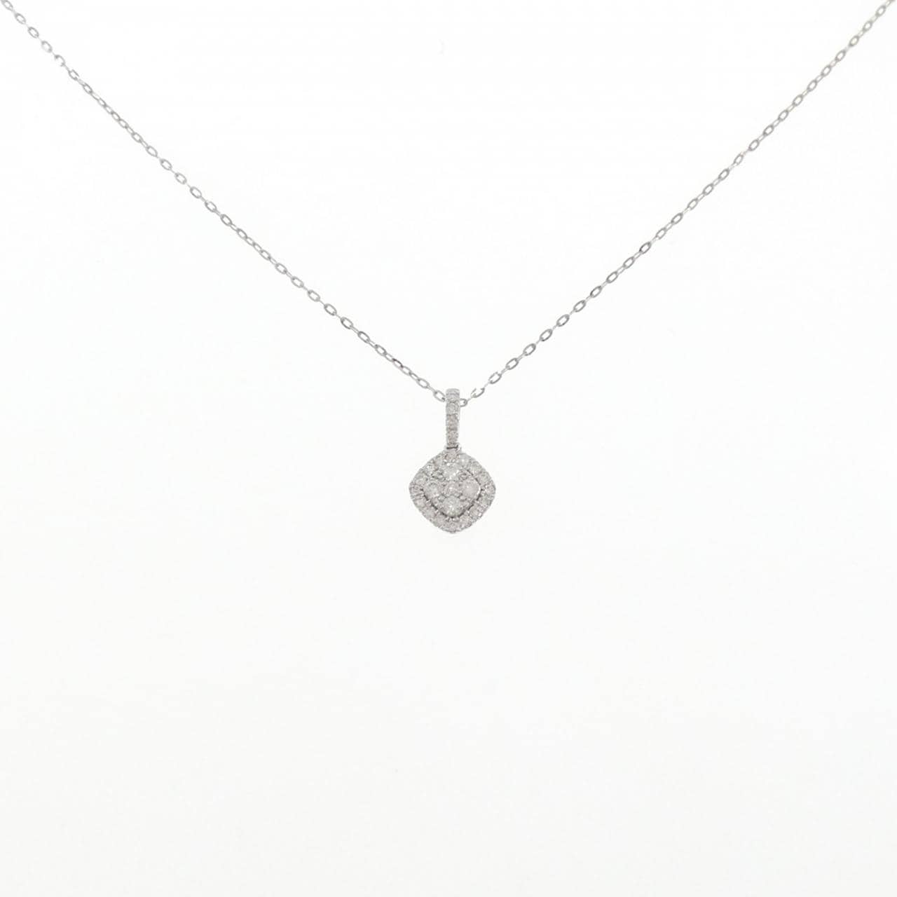 K18WG ダイヤモンド ネックレス 0.20CT