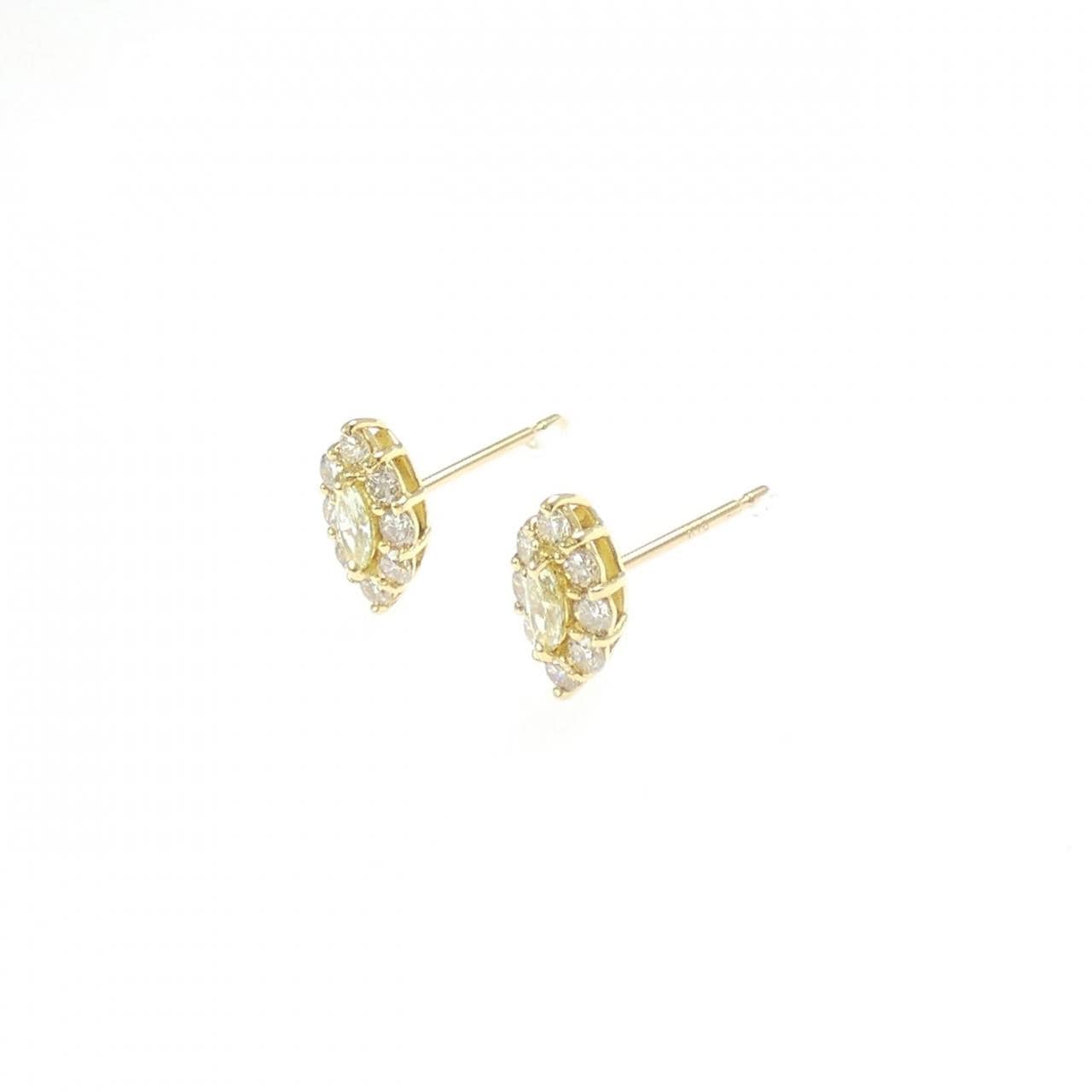 K18YG ダイヤモンド ピアス 0.42CT