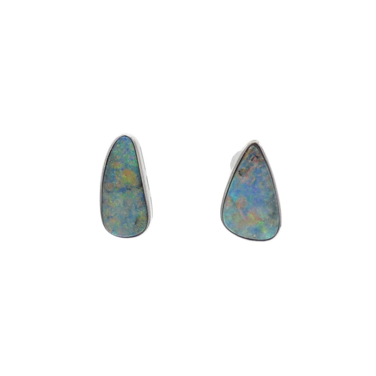 K18WG ボルダーオパール イヤリング 7.25CT
