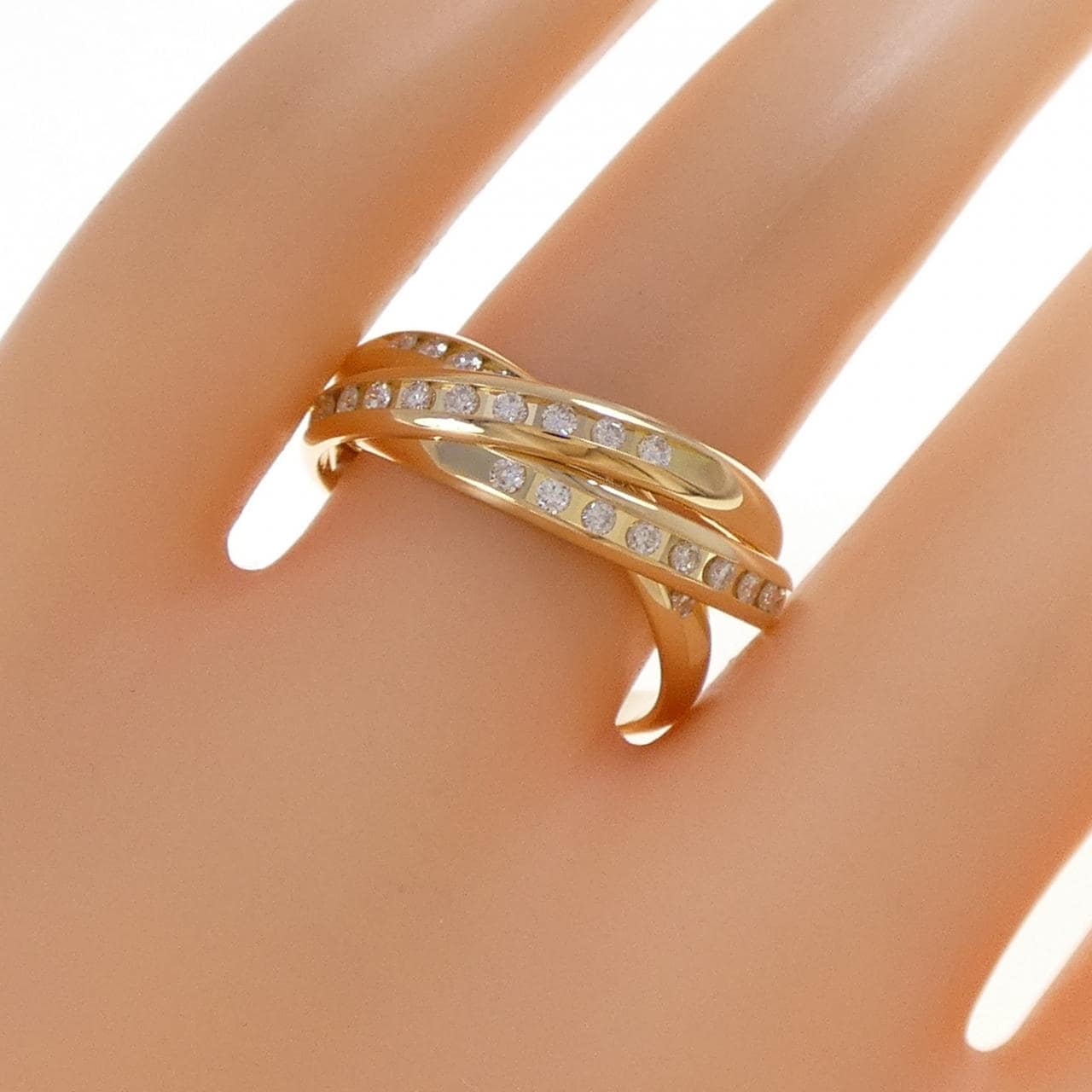 K18YG ダイヤモンド リング 0.39CT