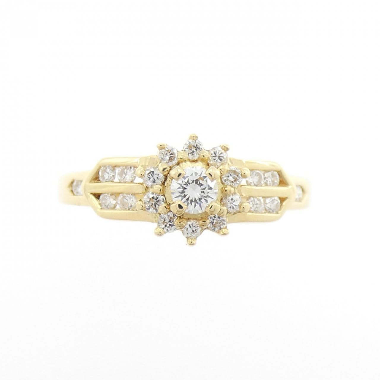 18KTYG ダイヤモンド リング 0.10CT