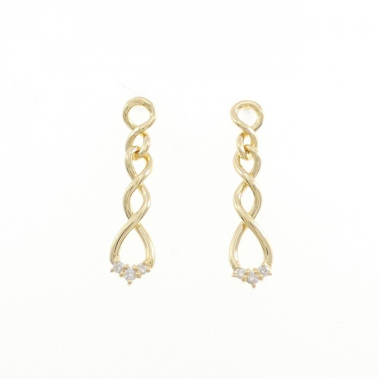 K18YG ダイヤモンド ピアス 0.10CT