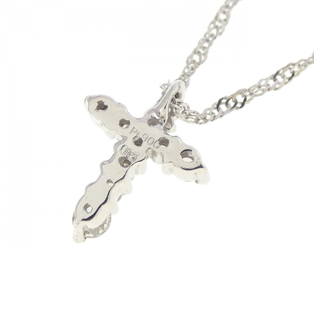 PT900/PT850 クロス ダイヤモンド ネックレス 0.15CT