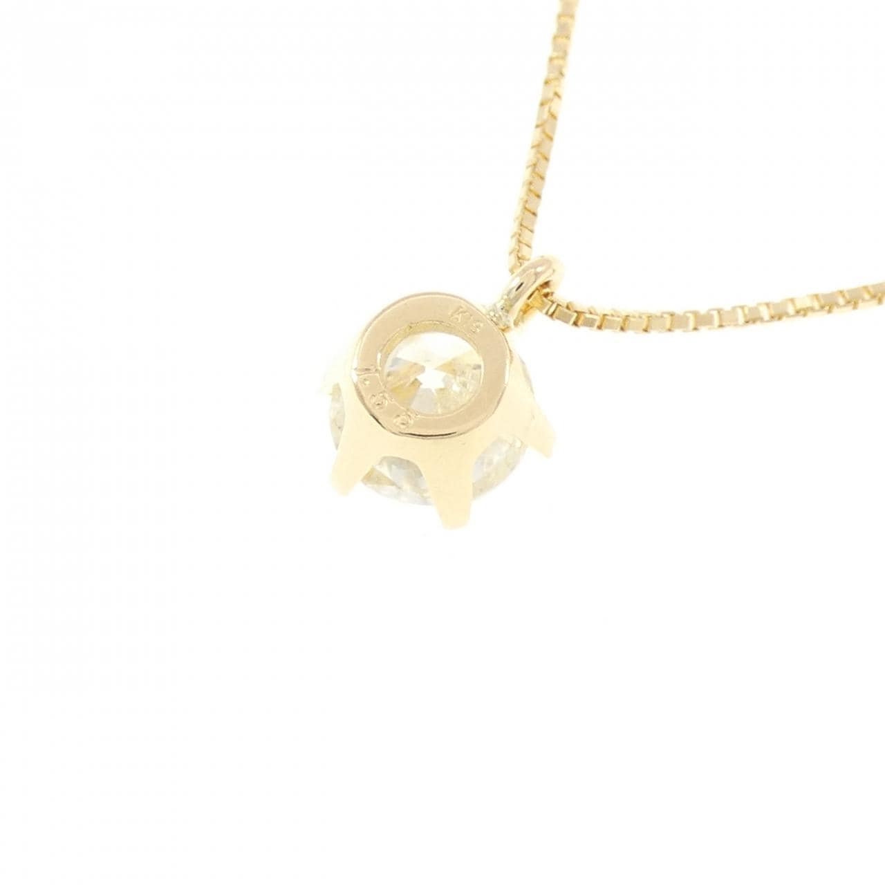 K18YG ソリティア ダイヤモンド ネックレス 1.55CT