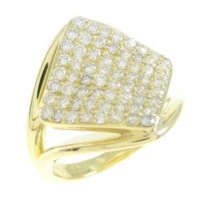 K18YG パヴェ ダイヤモンド リング 1.00CT