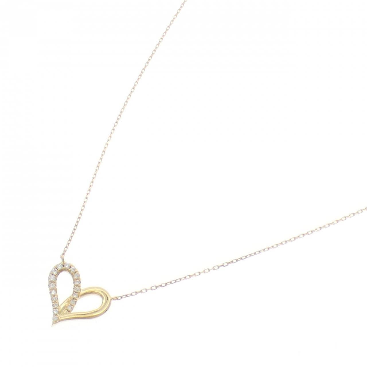 アーカー フィルージュ ハート ミディ ハーフ ネックレス 0.08CT