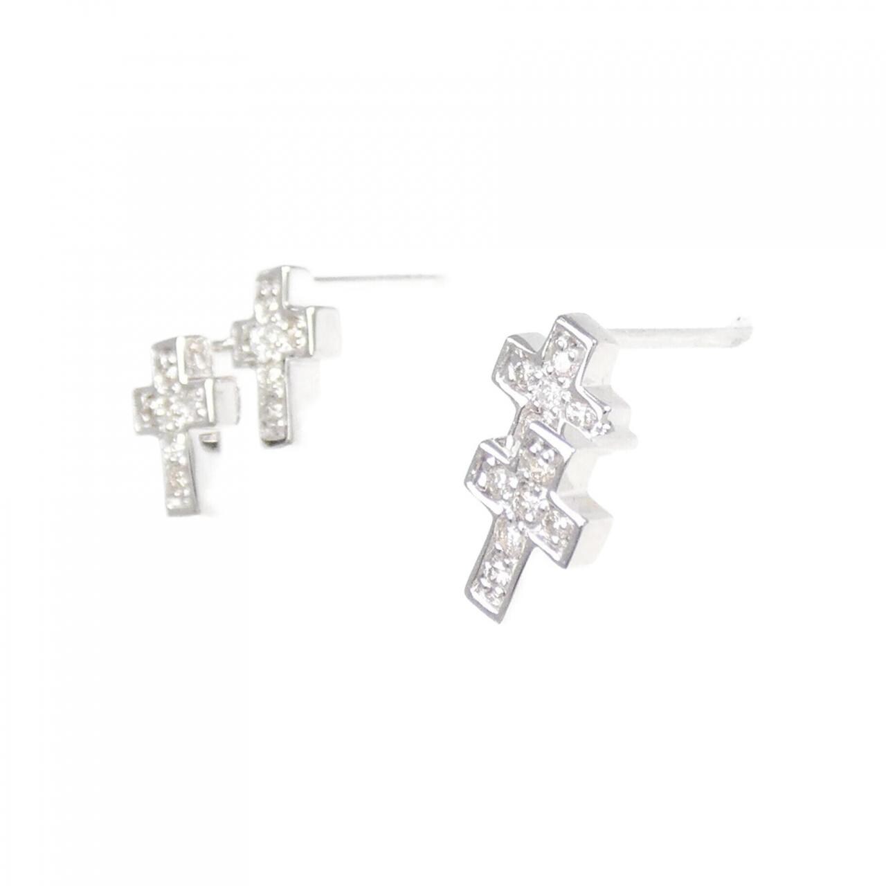 K18WG ダイヤモンド ピアス 0.20CT