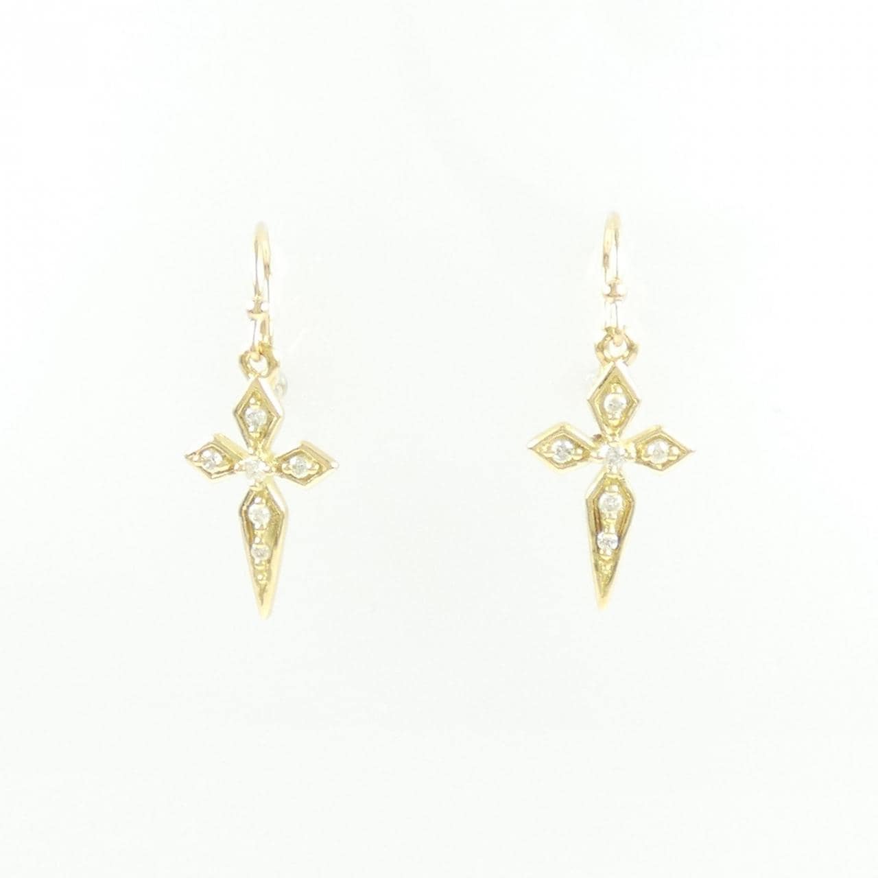 K18YG ダイヤモンド ピアス 0.12CT