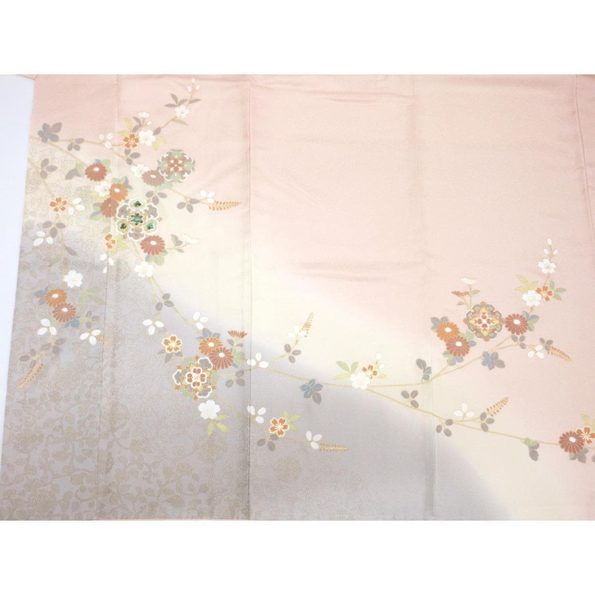 訪問着　友禅金彩加工　螺鈿入りボカシ染