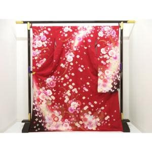振袖　友禅金彩加工　刺繍入りボカシ染