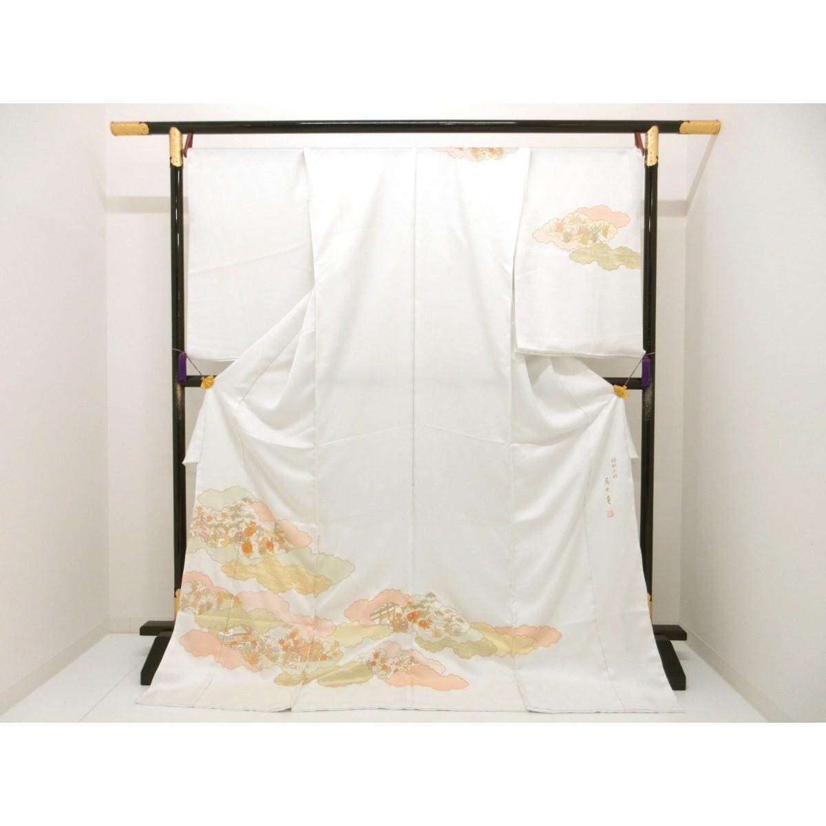 【未使用品】仮縫　訪問着　京友禅金彩加工【藤井寛】