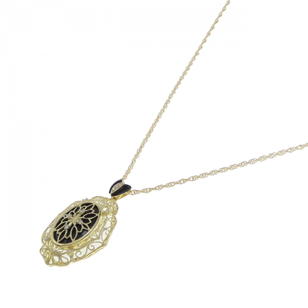 K18YG オニキス ネックレス