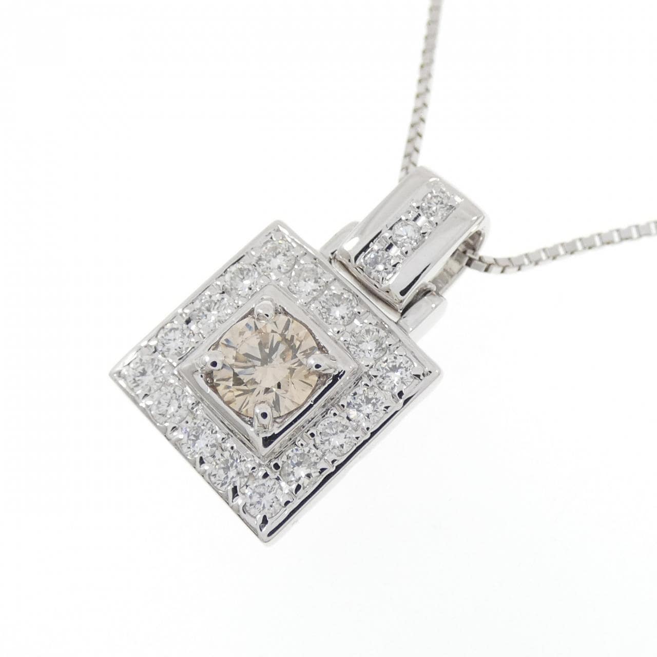 K18WG ダイヤモンド ネックレス 0.46CT